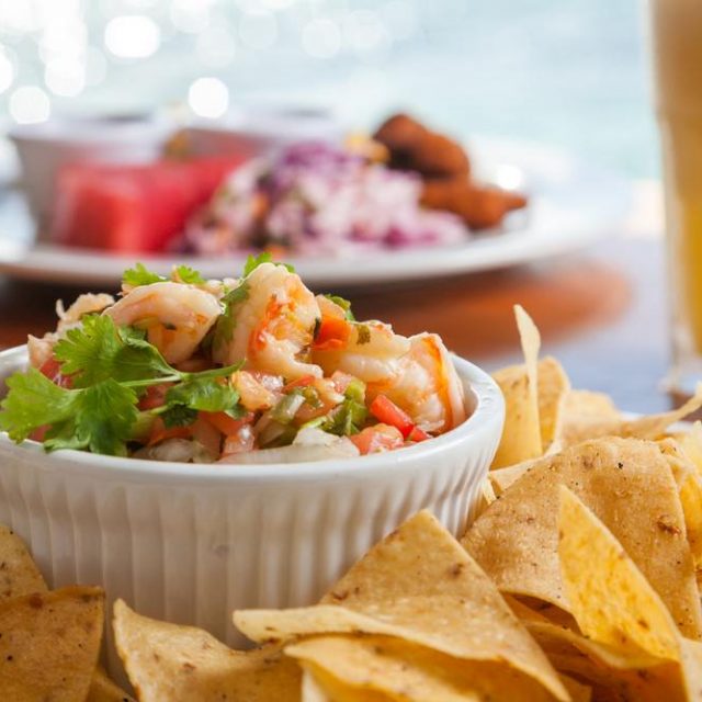 Belize Island Dining - pool side snacks