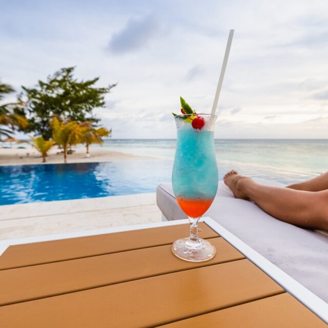 Cocktail at Manta Island, Belize