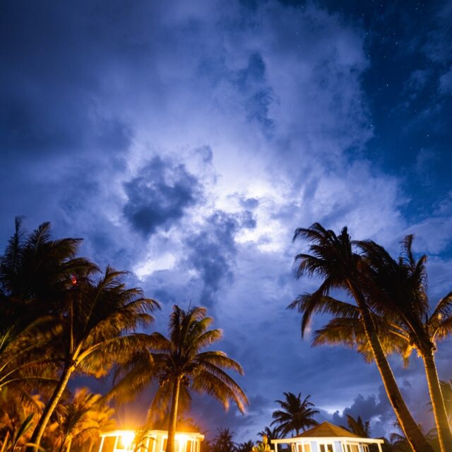 Cabanas at Night