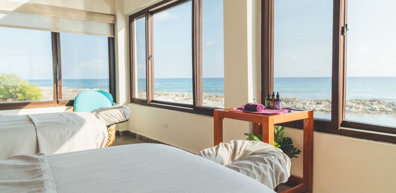 Picturesque ocean views from the Tranquil Tides Spa at Manta Island Resort