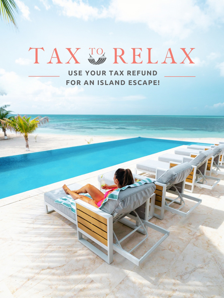 Use your tax refund for an island escape at Manta Island Resort.