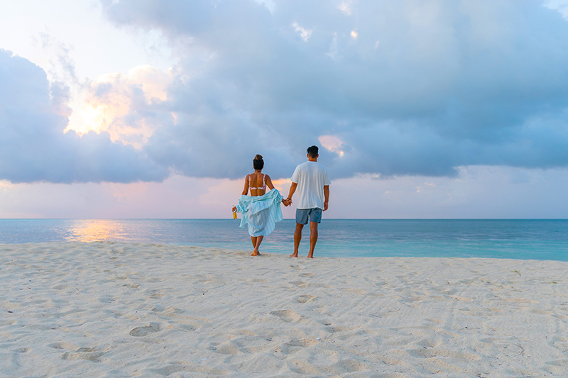 Romantic tropical vacation