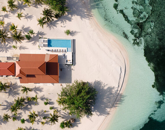 Manta restaurant from above.