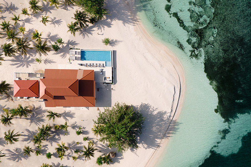 Manta restaurant from above.